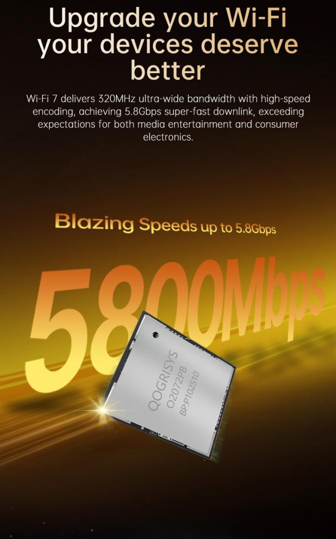 QOGRISYS Qcalcomm Chip QCC2072 Wireless Module Pcie WIFI7 Moudle 5 ...